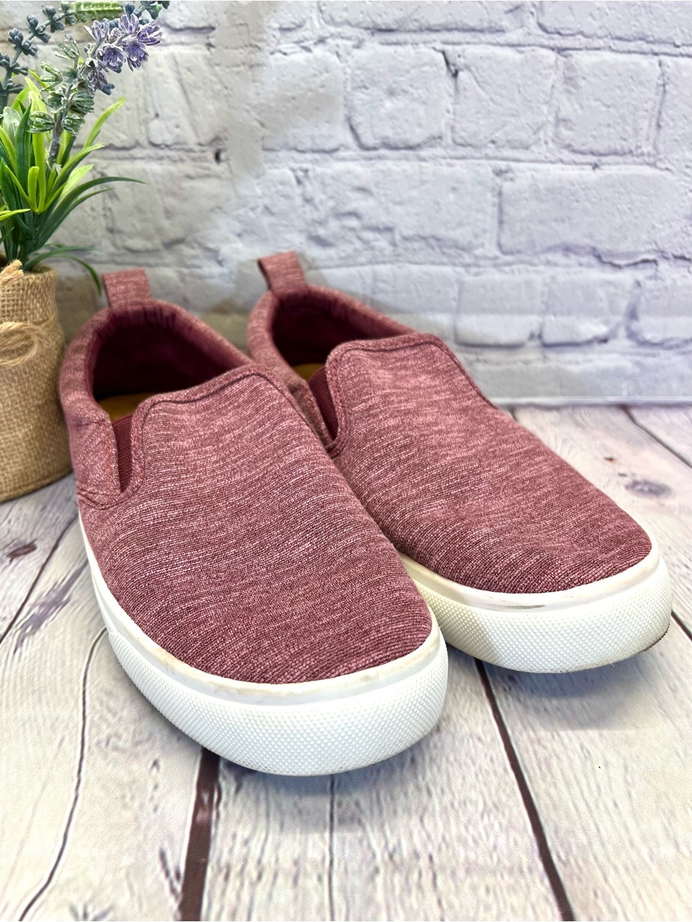 Maurices Slip-On Canvas Sneakers in Dusty Rose Women’s 8M
